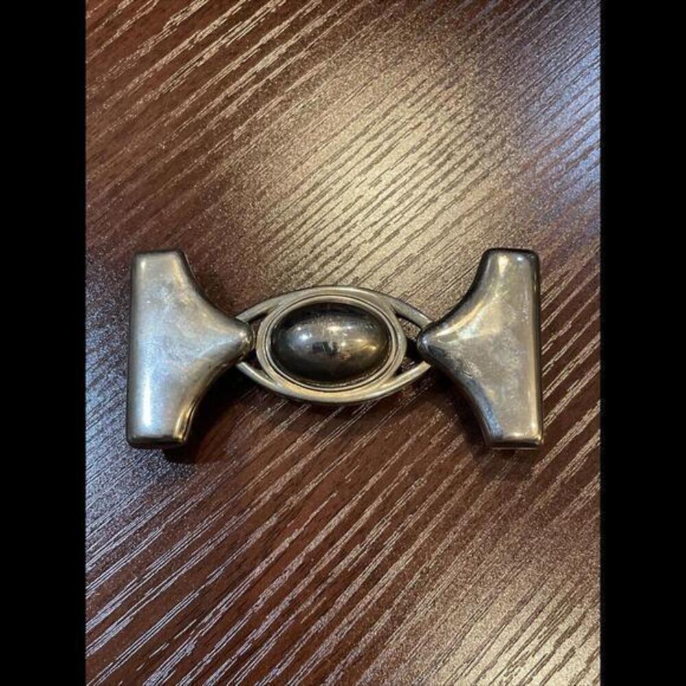 Douglas Paquette Belt Buckle & Slide Silver Tone 1980s Vtg
